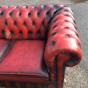 Sofa 3 Seater – . / . / Leather / Red