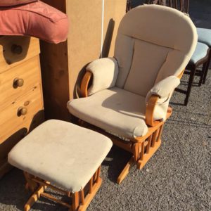 Rocking chair with footstool
