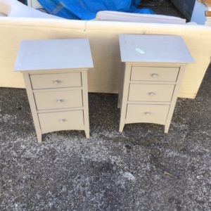 Bedside Cupboard / Table each – . / Small / Wood / Grey
