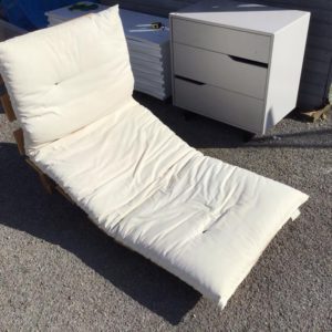 Sofa Bed Single / Futon – . / Single / Velvet / White