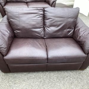 Sofa 2 Seater – . / Medium / Leather / Dark Brown