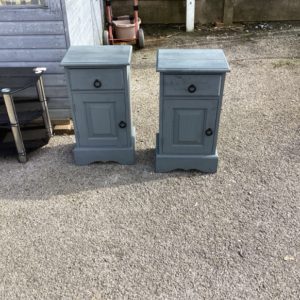 Bedside Cupboard / Table each – . / Small / Wood / Grey