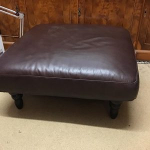 Stool/Pouffe Leather  – . / . / Leather / Dark Brown