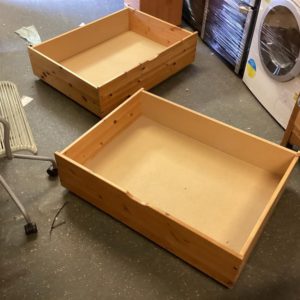 Under Bed Storage Unit – . / Small / Wood / Pine