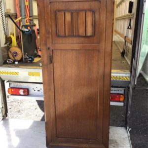 Wardrobe Single – . / Medium / Wood / Dark Brown