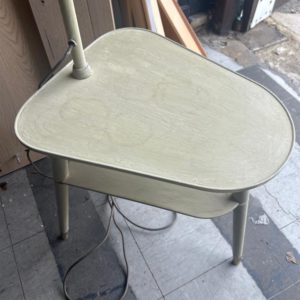 Mid Century Floor Lamp With Table – . / . / Wood / Beige