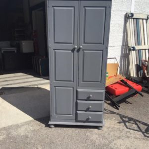 Wardrobe Double – . / Large / Wood / Grey