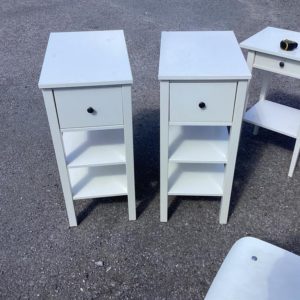 Bedside Cupboard / Table each – . / Medium / Composite / White