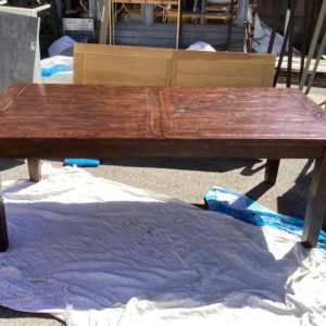 Dining Table Oak Extendable – . / X-Large / Wood / Dark Brown