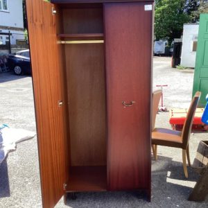 Wardrobe Single – . / Large / Wood / Dark Brown