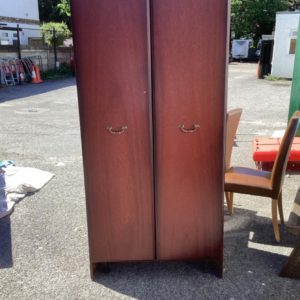 Wardrobe Single – . / Large / Wood / Dark Brown