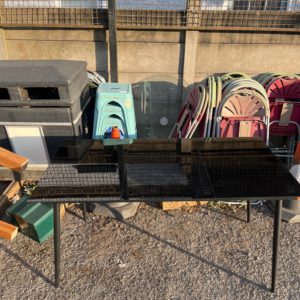 Garden Table Black Glass Top – . / Medium / . / Black