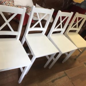 Chair Dining/ Kitchen x4 – . / . / Wood / White