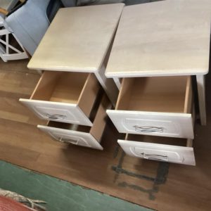 Bedside Cupboard / Table – . / Small / Wood / Cream
