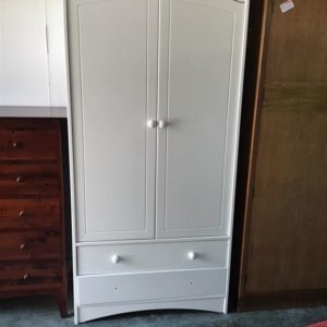 Wardrobe Single – . / Large / Wood / White