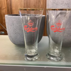 Vintage Carlsberg glasses set