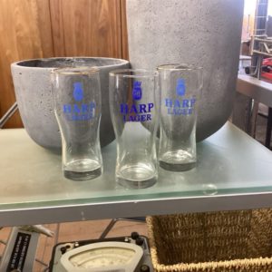 Vintage small harp glasses SET