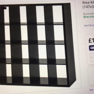 Shelves/Bookcase Large 4×4 – IKEA Kallax – . / . / . / Black