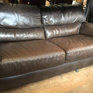 Leather Sofa 3 Seater – . / . / . / Dark Brown