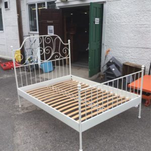 Bed Base Double – IKEA / Double / Metal / White