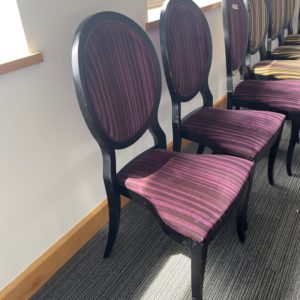 Chair Dining Purple Black Stripe