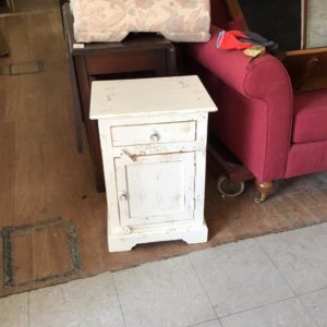 Bedside Cupboard / Table – . / Small / Wood / White