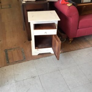 Bedside Cupboard / Table – . / Small / Wood / White