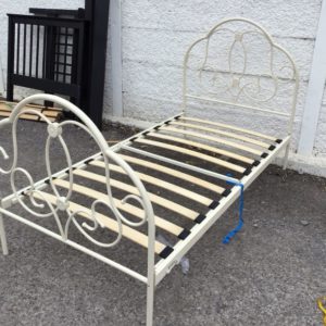 Bed Base Single metal frame – . / . / Metal / White