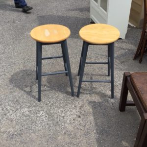 Stool/Pouffe each – . / Small / Wood / Grey