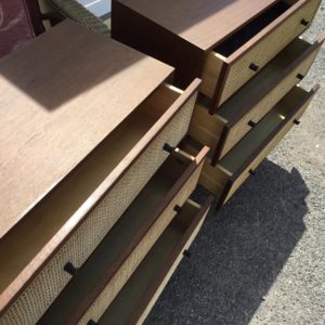 Chest Of Drawers Cane Dark Wood