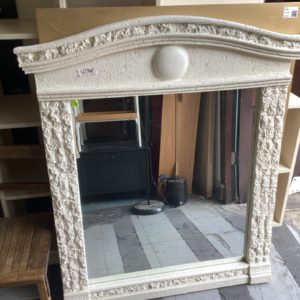 Mirror Large White Frame Mantle