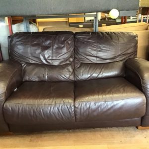Sofa 2 Seater – . / Large / Leather / Dark Brown