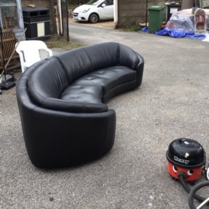 Sofa 3 Seater – . / Large / Leather / Black