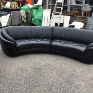 Sofa 3 Seater – . / Large / Leather / Black