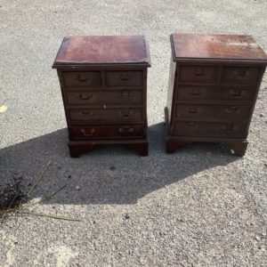 Bedside Cupboard / Table each – . / Small / . / Dark Brown