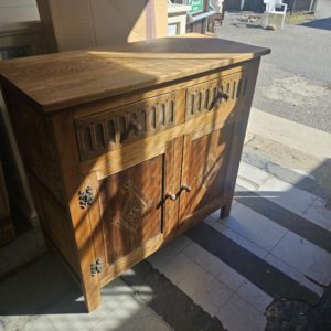 Solid oak Sideboard – . / . / Wood / Dark Brown