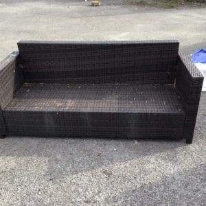 Garden sofa – . / Large / . / Dark Brown