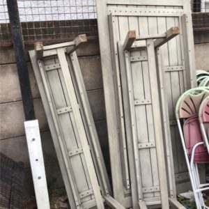 Set – Garden Table plus 2 benches
