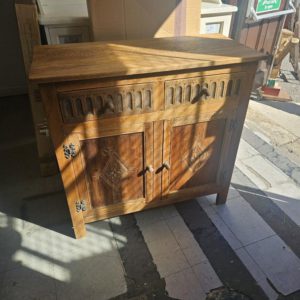 Solid oak Sideboard – . / . / Wood / Dark Brown